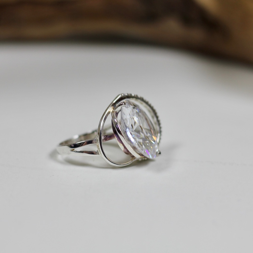 Sterling silver cocktail ring